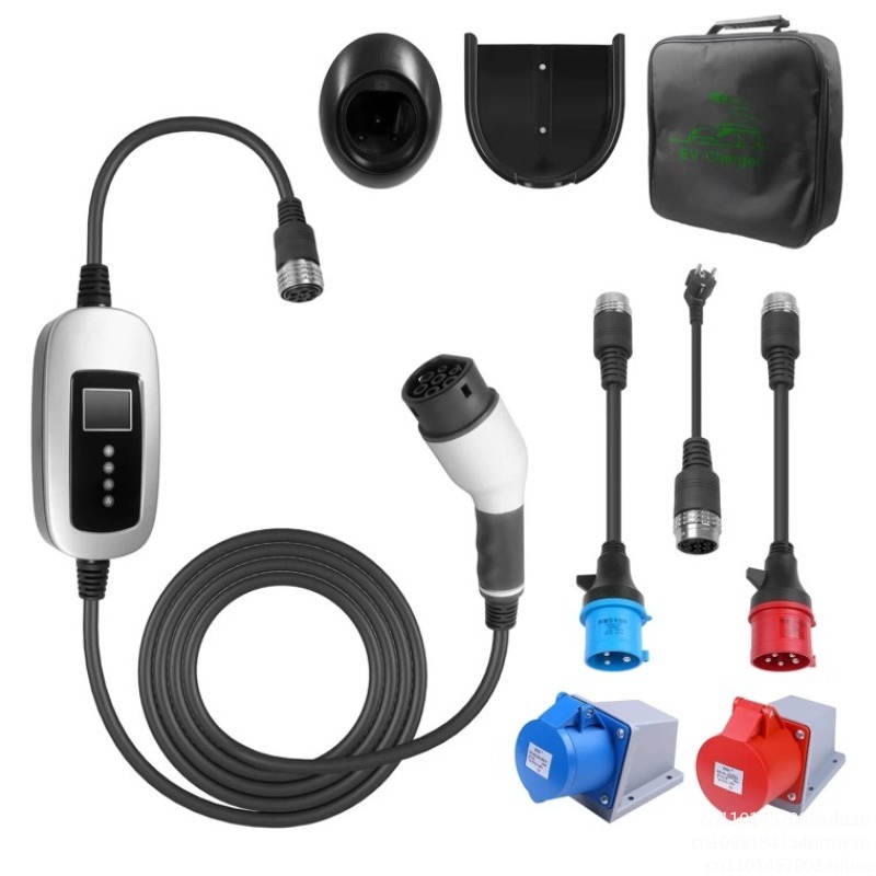 Power Tools App - 2-in-1 휴대용 AC 차량 충전기 6A-32A