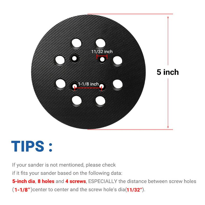 1Pcs 교체용 샌딩 패드 5인치 8홀 후크 및 루프  - Random Orbital Sander 리뷰 및 가격