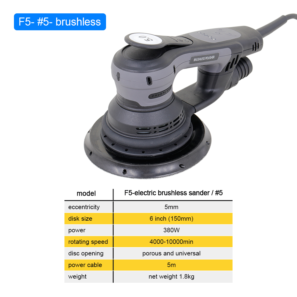 홍마이 도매 6인치 380W 브러시리스 전동 오비탈 샌 - Random Orbital Sander 리뷰 및 가격